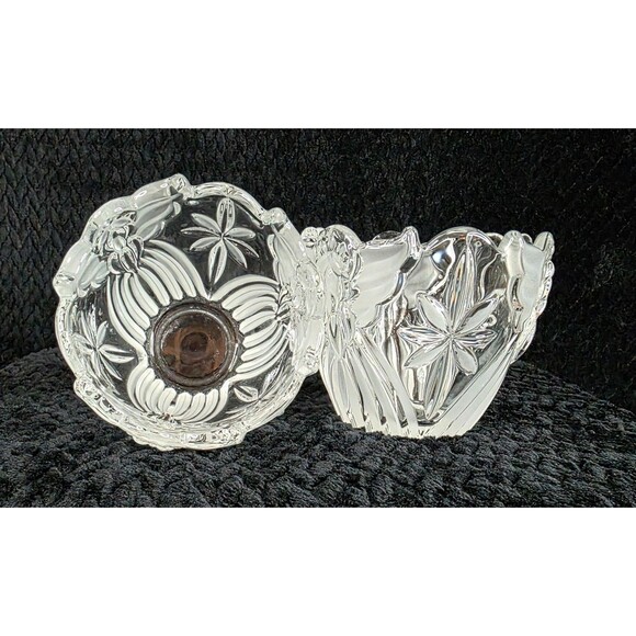 Vintage Gorham Crystal Angels of Peace Candle Holder Set - 3 pc set - 1990s - Picture 15 of 16